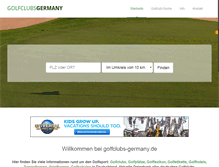Tablet Screenshot of golfclubs-germany.de